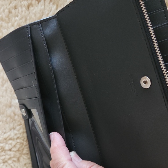 NWOT Coach Sage Pebbled Leather Slim Zip Wallet ๐๐๐ฉต - Picture 14 of 16